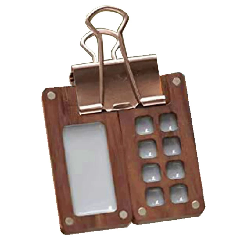 8 Grid Portable Sketchbook Palette, Wooden Colour Palette Box, With A Clip (Without Paint)
8 Grid Portable Sketchbook Palette, Wooden Colour Palette Box, With A Clip (Without Paint)