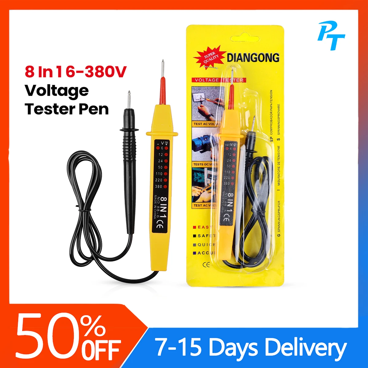8 In 1 6-380V Tester Pen Polarity Current Tester Voltage AC/DC Tool Electrical Voltage Meters Instruments Car Diagnostic Pen
8 In 1 6-380V Tester Pen Polarity Current Tester Voltage AC/DC Tool Electrical Voltage Meters Instruments Car Diagnostic Pen