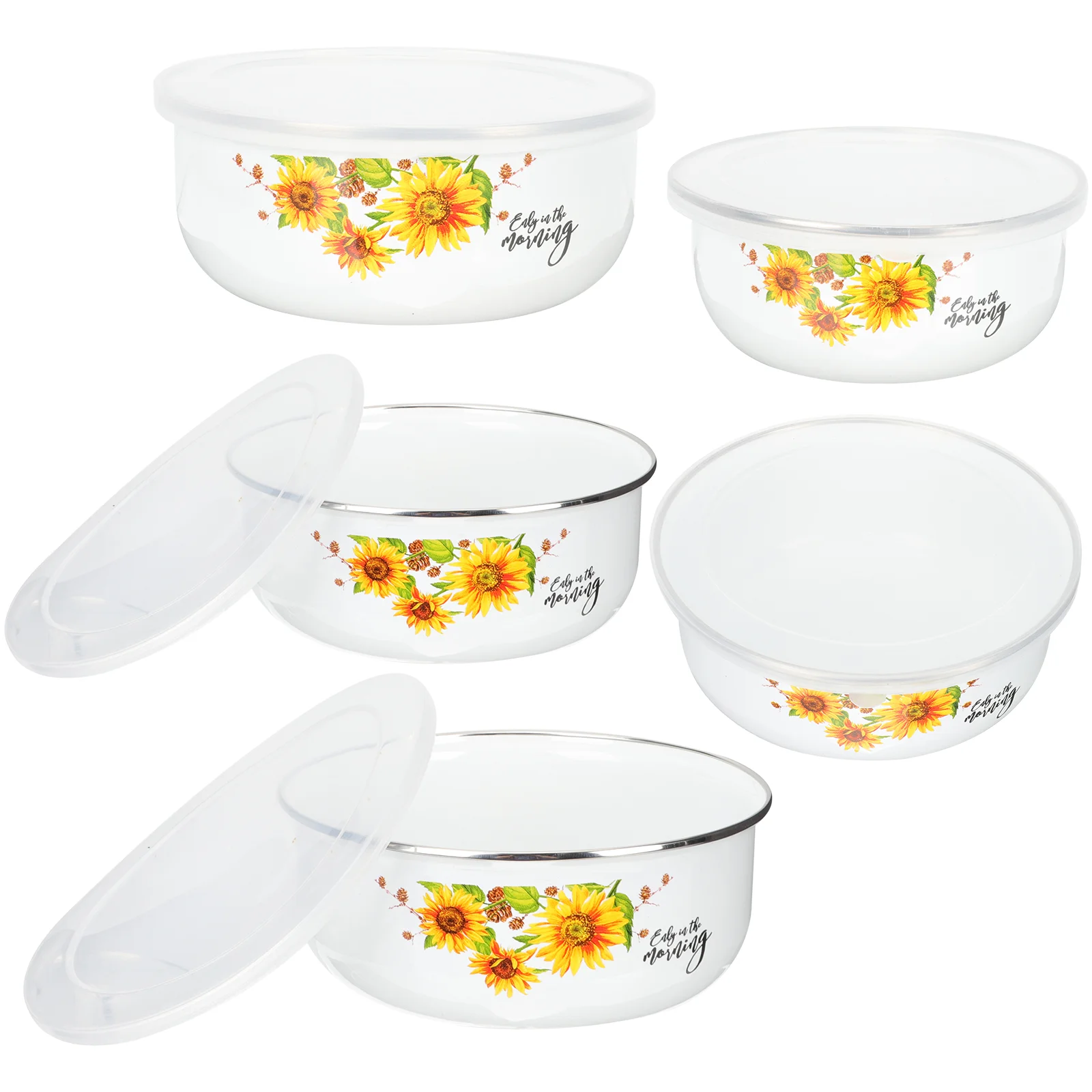 5 Pcs Containers Fridge Enamel Covered Bowl Portable Food Lunch Instant Noodle Kids Case Fresh Keeping Bowls Student
5 Pcs Containers Fridge Enamel Covered Bowl Portable Food Lunch Instant Noodle Kids Case Fresh Keeping Bowls Student