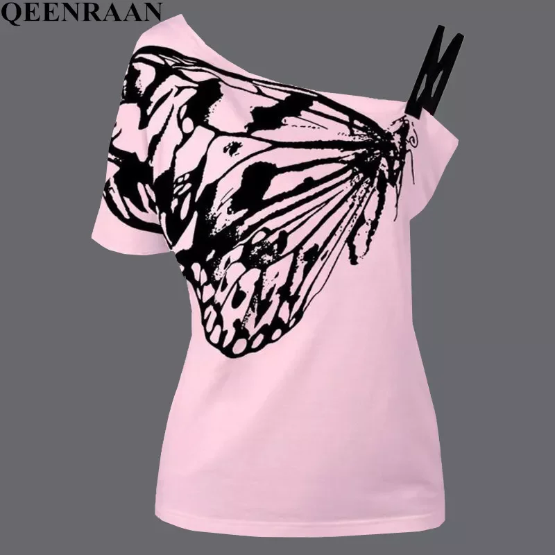 t-shirts2021 Summer Sexy Off Shoulder Butterfly Print T shirt Women Cotton Slim Sling Shirts Chemise Femme Tops shirt camisas mu
t-shirts2021 Summer Sexy Off Shoulder Butterfly Print T shirt Women Cotton Slim Sling Shirts Chemise Femme Tops shirt camisas mu