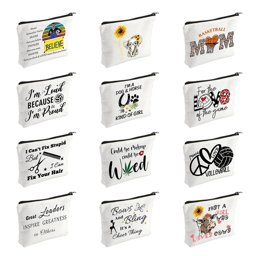 Women White Linen Cosmetic Letter Lip Makeup Bag Case Small Storage Handbag Cosmetic Bag Toiletry Bag
Women White Linen Cosmetic Letter Lip Makeup Bag Case Small Storage Handbag Cosmetic Bag Toiletry Bag