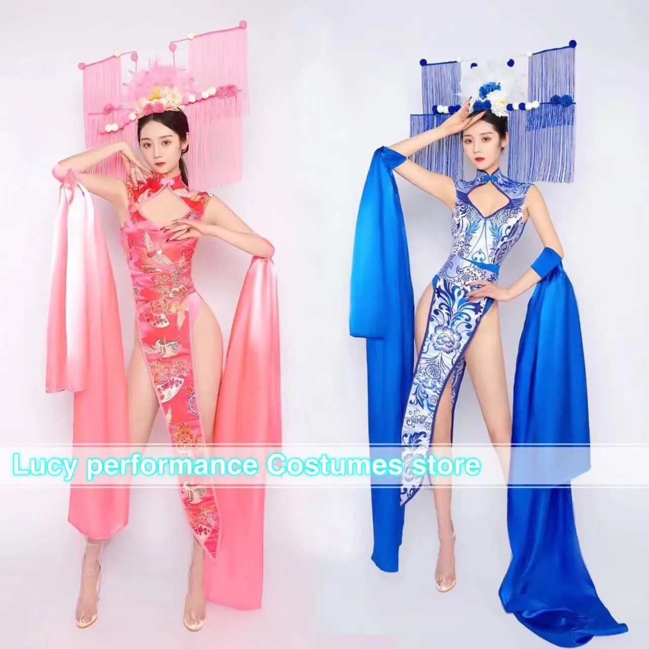 2023 Nightclub New Gogo Female Singer ds Chinese Pink Crane Blue and White Porcelain Sleeves
2023 Nightclub New Gogo Female Singer ds Chinese Pink Crane Blue and White Porcelain Sleeves