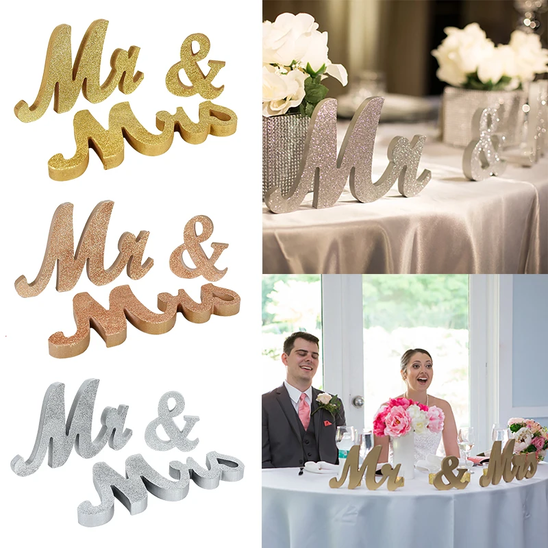 3Pcs/set Wedding Mr & Mrs Glitter Wood Letter Ornament DIY Wooden Craft Married Wedding Events Party Home Table Decoration
3Pcs/set Wedding Mr & Mrs Glitter Wood Letter Ornament DIY Wooden Craft Married Wedding Events Party Home Table Decoration