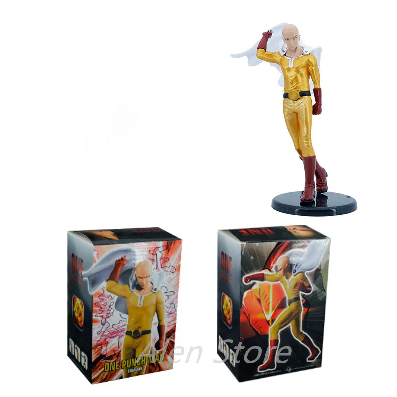 

20CM Anime ONE PUNCH-MAN Figure Bald Saitama Sexy Tornado Standing Model Children's Toys PVC Gift Static Collection Doll
