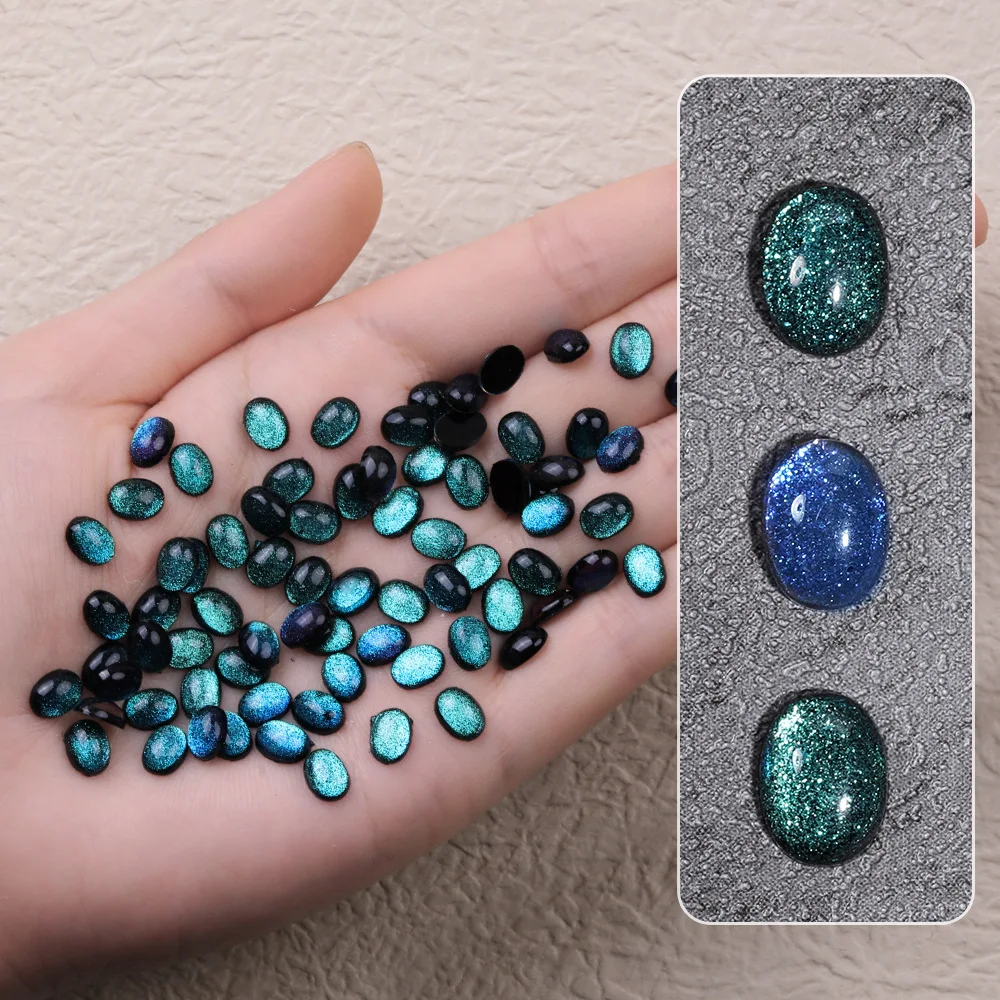 50Pcs 2022 New Nail Art Charms 3D Glitter Starry Cat's Eye Oval Shape Jewelry Flat Bottom DIY Manicure Decorations Accessories
50Pcs 2022 New Nail Art Charms 3D Glitter Starry Cat's Eye Oval Shape Jewelry Flat Bottom DIY Manicure Decorations Accessories