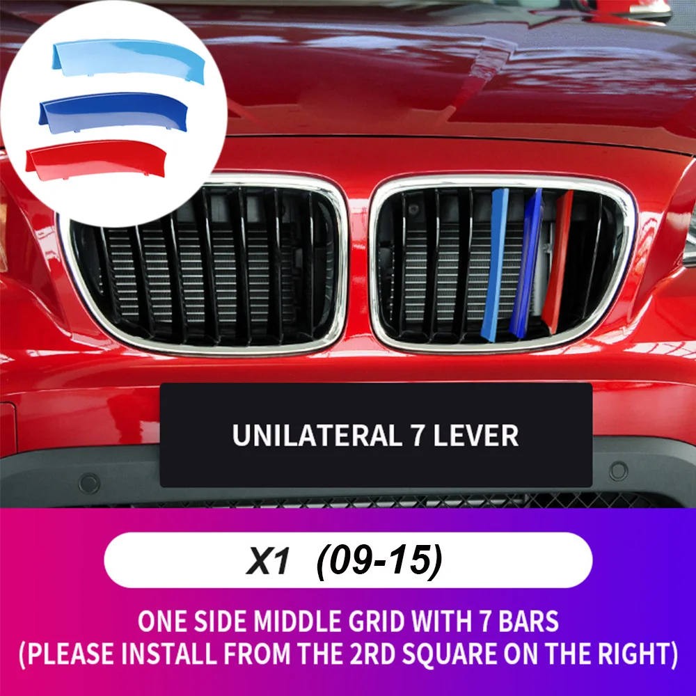 3Pcs ABS For BMW X1 E84 2009-2015 Car Racing Grille Strip Trim Clip Front Grille 3 Color Buckle Cover Stickers M Performance
3Pcs ABS For BMW X1 E84 2009-2015 Car Racing Grille Strip Trim Clip Front Grille 3 Color Buckle Cover Stickers M Performance