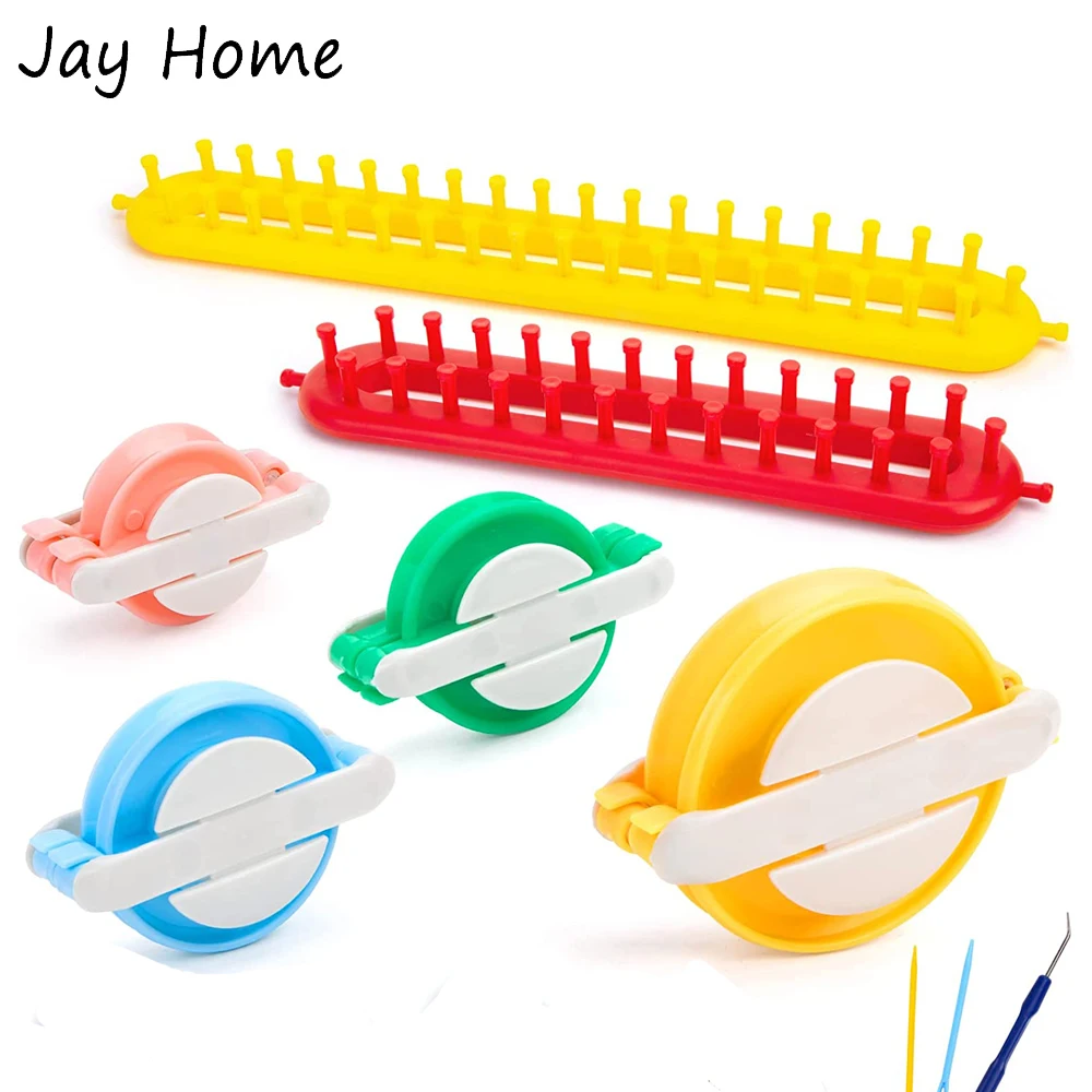 6PCS Knitting Loom and Pompom Maker Set Rectangle Knitting Looms Pompom Maker Acrylic Knitting Crochet Supplies for Sweater Sock
6PCS Knitting Loom and Pompom Maker Set Rectangle Knitting Looms Pompom Maker Acrylic Knitting Crochet Supplies for Sweater Sock