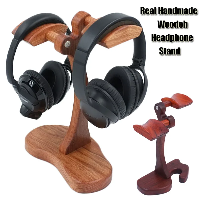 Real Wooden Dual Headphones Stand Handmade Brazilian Rosewood Earphone Holder Bracket Desktop Display Shelf with Randomly Base
Real Wooden Dual Headphones Stand Handmade Brazilian Rosewood Earphone Holder Bracket Desktop Display Shelf with Randomly Base