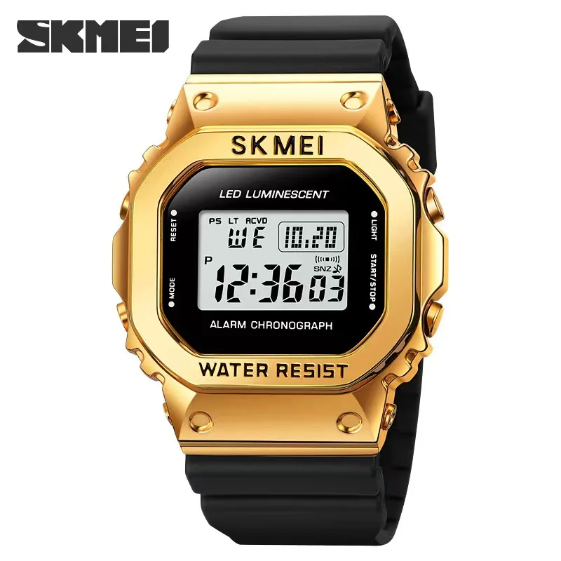 

Skmei Fashion Men 3Bar Waterproof Chrono Alarm Watches Date Week Clock Watch Reloj Hombre LED Light Digital Sport Watch 1851