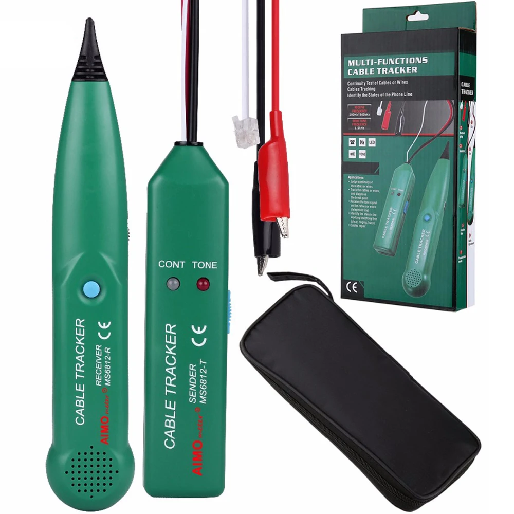 MS6812 Cable Tracker Tester Professional Line LAN detector UTP STP Telephone Wire Tracer Breakpoint location Diagnose Tone
MS6812 Cable Tracker Tester Professional Line LAN detector UTP STP Telephone Wire Tracer Breakpoint location Diagnose Tone