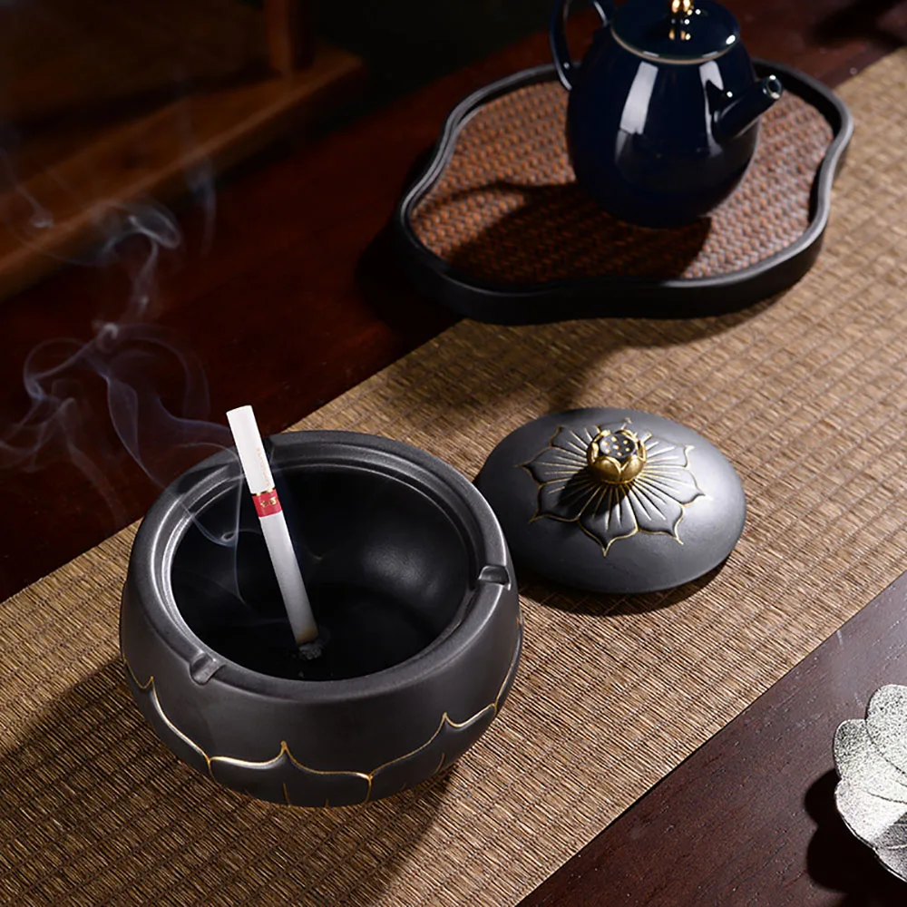 lotus Chinese traditional Ceramic Ashtray with Lids, Windproof, for Indoor Outdoor Use Ash Holder for Smokers,Home Decoration
lotus Chinese traditional Ceramic Ashtray with Lids, Windproof, for Indoor Outdoor Use Ash Holder for Smokers,Home Decoration