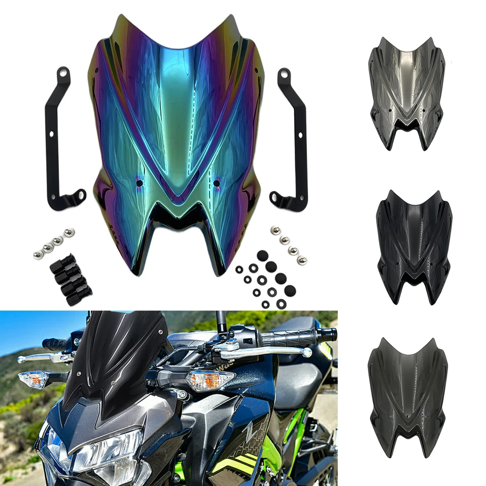 4 Colors Motorcycle Windshield For Kawasaki Z650 Z900 2020 2021 Motorbikes Windscreen Covers Screen Wind Deflector With Bracket
4 Colors Motorcycle Windshield For Kawasaki Z650 Z900 2020 2021 Motorbikes Windscreen Covers Screen Wind Deflector With Bracket