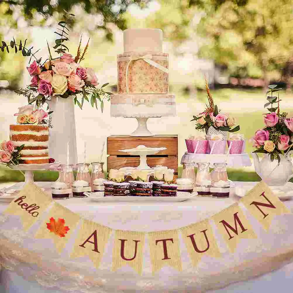 Fall Banner Maple Leaves Linen Thanksgiving Banner Swallowtail Party Flag Garland Supplies for Festival Autumm
Fall Banner Maple Leaves Linen Thanksgiving Banner Swallowtail Party Flag Garland Supplies for Festival Autumm