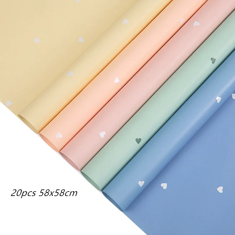 20pcs 58x58cm Love Waterproof Craft Paper Valentine's Day Wedding Florist Gift Flower Wrapping Paper Supplies
20pcs 58x58cm Love Waterproof Craft Paper Valentine's Day Wedding Florist Gift Flower Wrapping Paper Supplies
