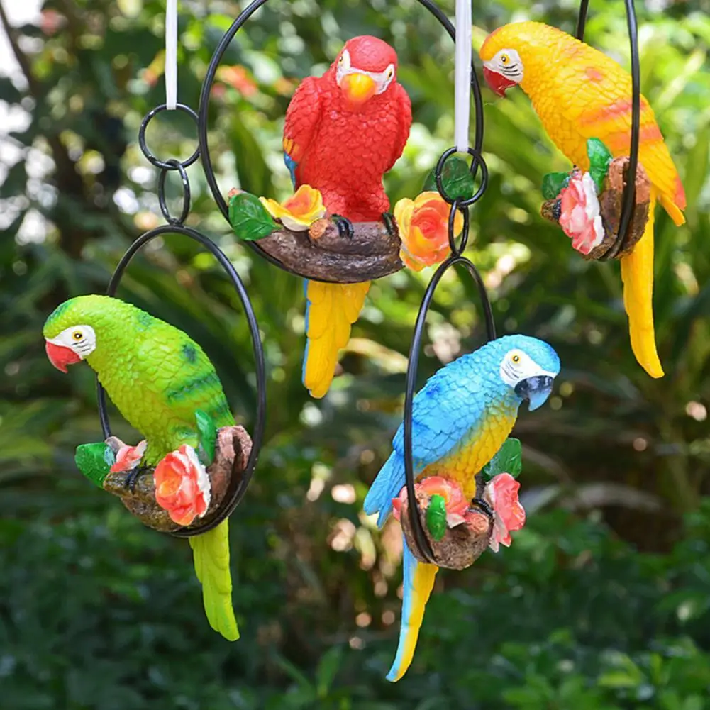 Parrot Ornament with Ring Exquisite Colorfast Hanging Summer Parrot Bird Pendant Garden Decoration
Parrot Ornament with Ring Exquisite Colorfast Hanging Summer Parrot Bird Pendant Garden Decoration