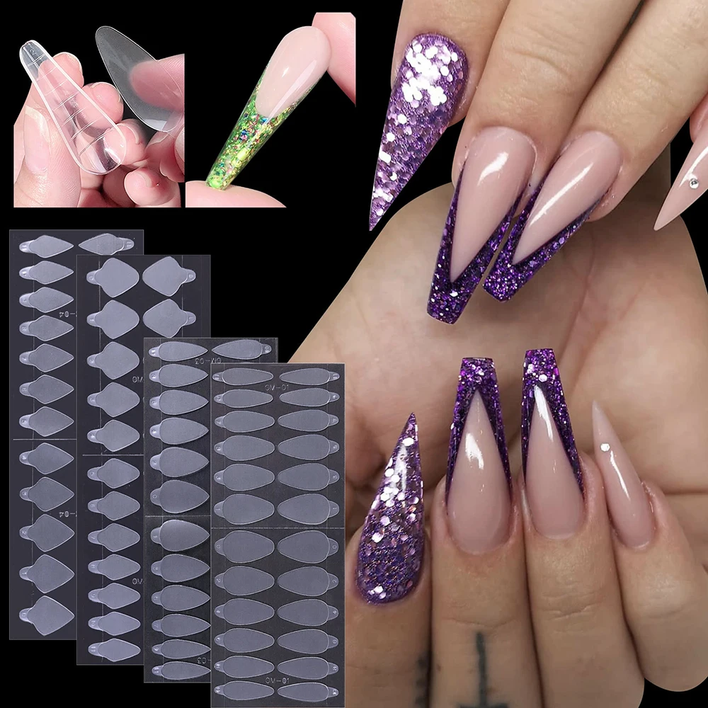24PCS Nail Molds French Style Crystal Film Manicure Stickers Paper Holder Extension Adhesive Press On Nails Arts Tool Accessorie
24PCS Nail Molds French Style Crystal Film Manicure Stickers Paper Holder Extension Adhesive Press On Nails Arts Tool Accessorie