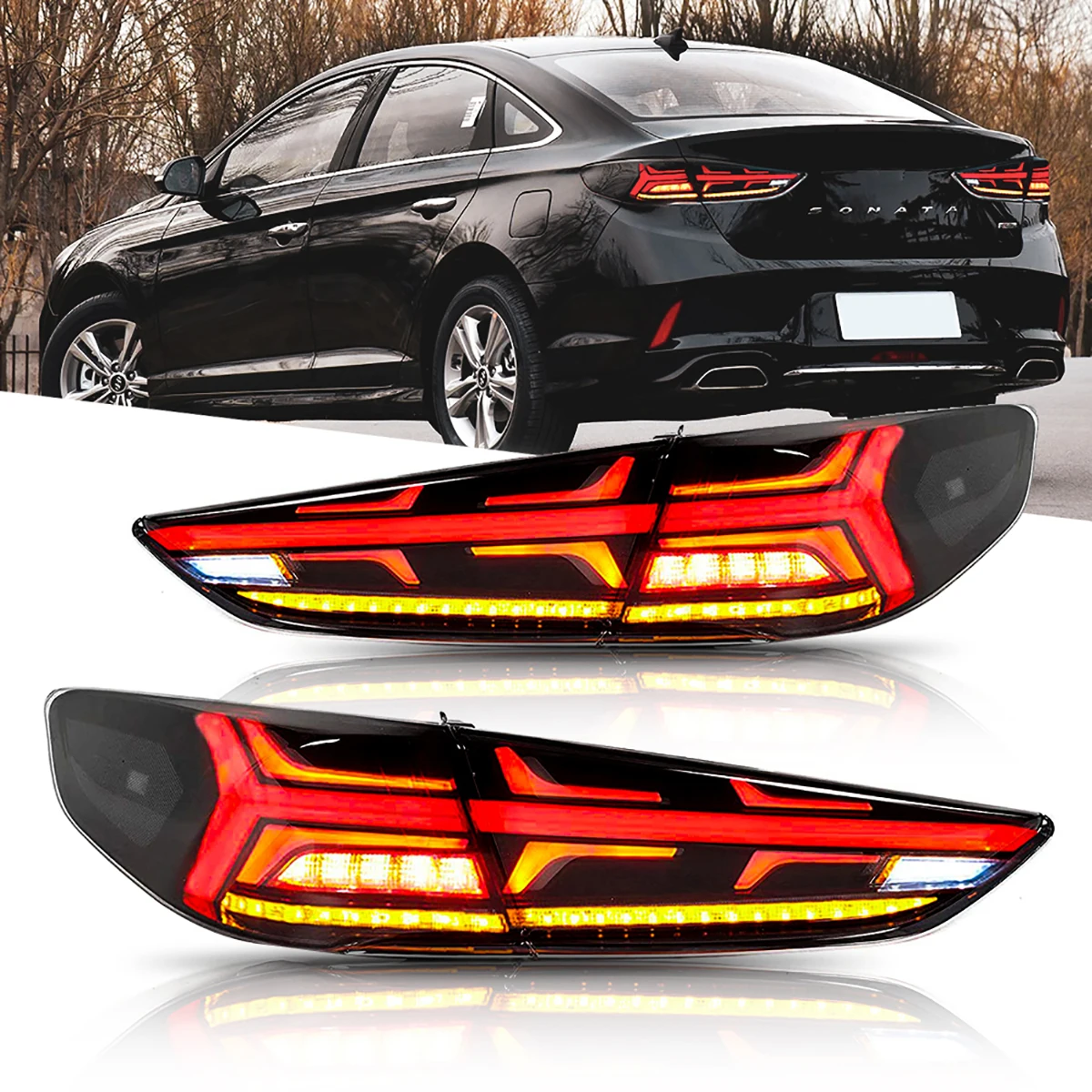 For Hyundai Sonata 2018 2019 Rear Lights LED Taillights Assembly Sequential Dynamic Turn Signal Dual Reverse Lamp Car accessorie
For Hyundai Sonata 2018 2019 Rear Lights LED Taillights Assembly Sequential Dynamic Turn Signal Dual Reverse Lamp Car accessorie
