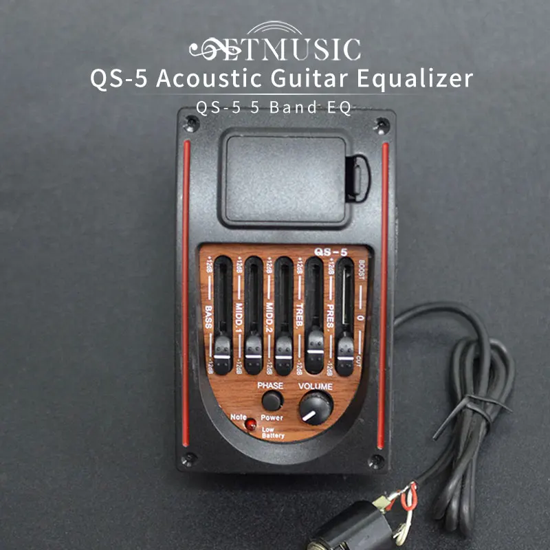 5 Band Acosutic Guitar EQ Equalizer Tuner Piezo Pickup Folk Guitarra Accessories QS-5
5 Band Acosutic Guitar EQ Equalizer Tuner Piezo Pickup Folk Guitarra Accessories QS-5