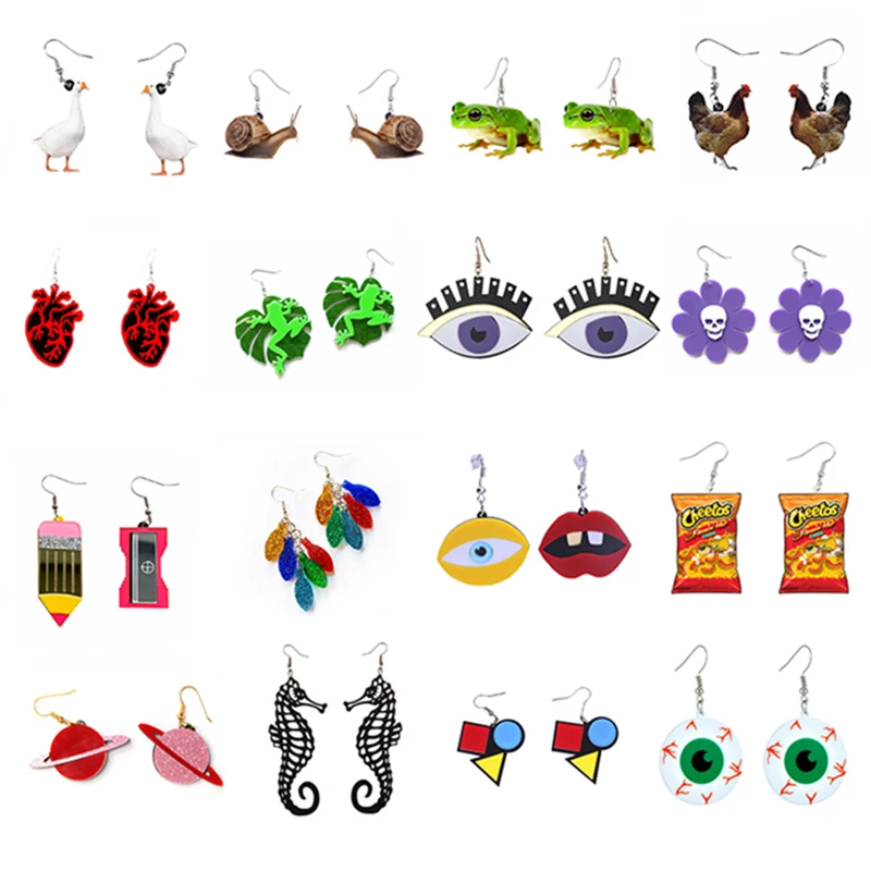 YAOLOGE Black Dark Skull Moth Insect Butterfly Cow Bird Frog Acrylic Earrings for Women 2022 Statement Fashion Jewelry Gifts 
YAOLOGE Black Dark Skull Moth Insect Butterfly Cow Bird Frog Acrylic Earrings for Women 2022 Statement Fashion Jewelry Gifts