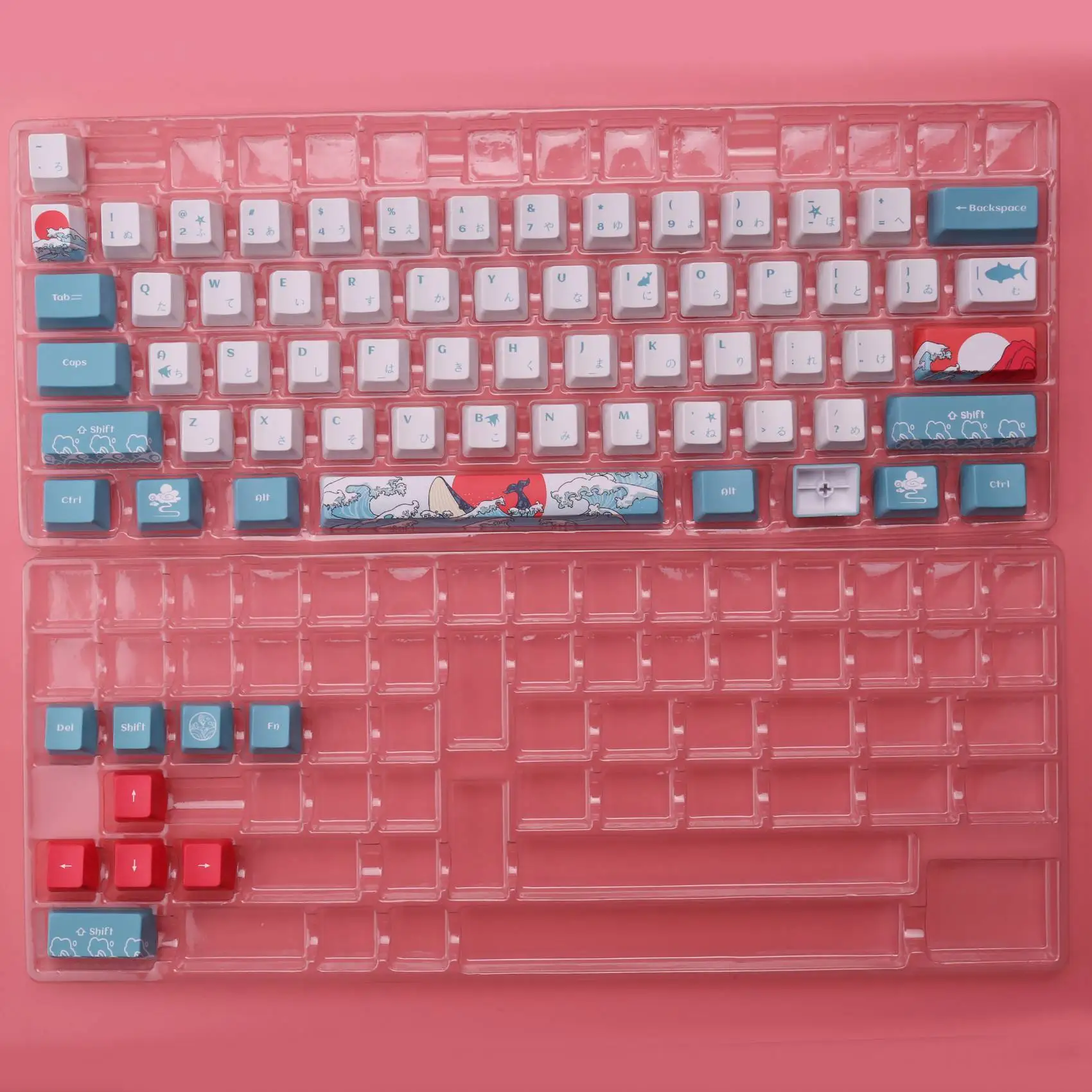 60% PBT Keycaps Set Profile for MX Switches Mechanical Gaming Keyboard GK61 64 (Coral Sea Japanese)
60% PBT Keycaps Set Profile for MX Switches Mechanical Gaming Keyboard GK61 64 (Coral Sea Japanese)