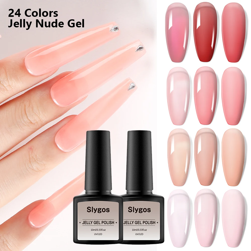 24 Jelly Transparent Colors 10ml Soak Off UV/LED Nail Gel Polish Sheer Milky Light Pink Nude Manicure Beauty Salon
24 Jelly Transparent Colors 10ml Soak Off UV/LED Nail Gel Polish Sheer Milky Light Pink Nude Manicure Beauty Salon