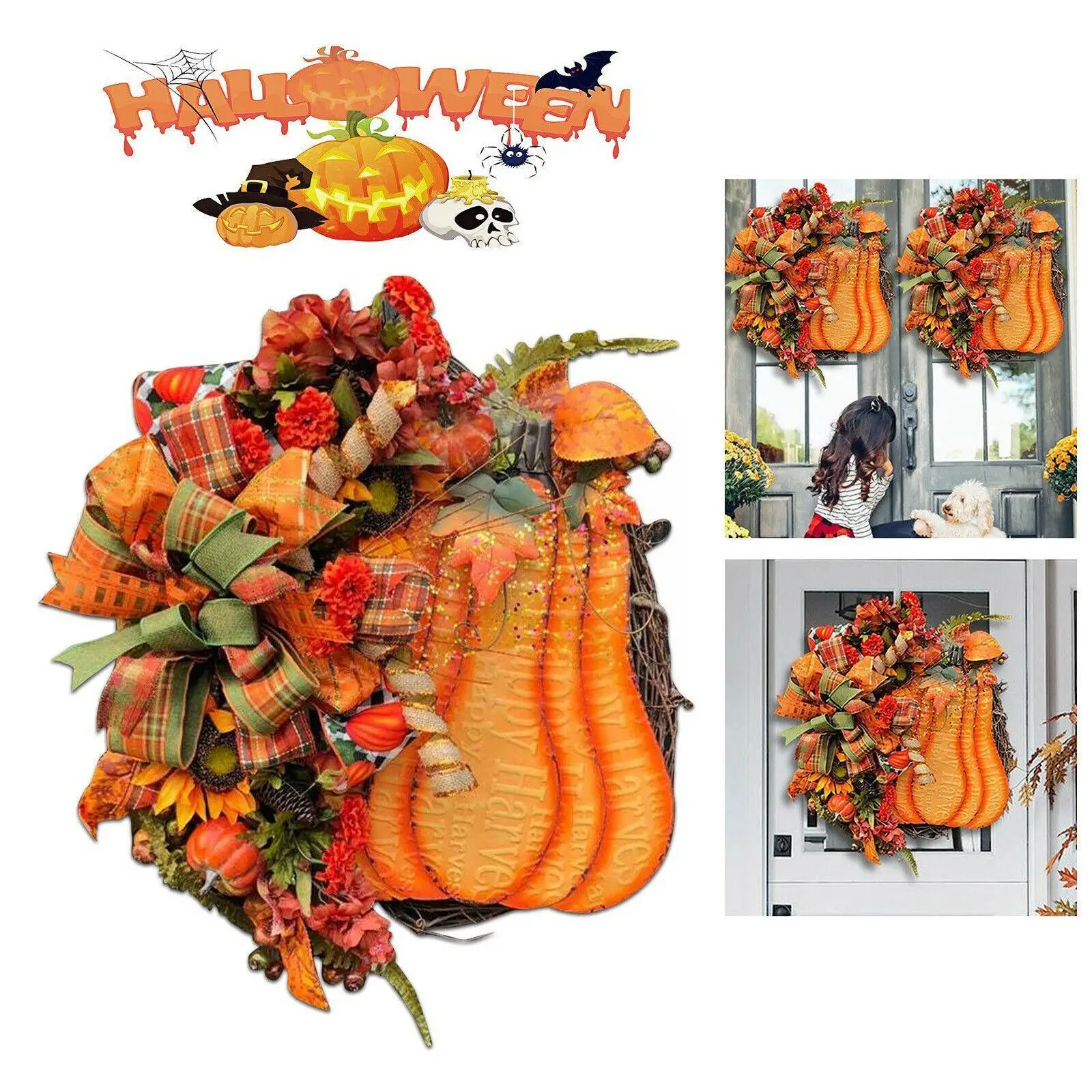 New Handmade Hydrangea White Pumpkins Ranunculus Wreath For Front Door Hanging Ornament Thanksgiving Fall Home Decor Z1f6
New Handmade Hydrangea White Pumpkins Ranunculus Wreath For Front Door Hanging Ornament Thanksgiving Fall Home Decor Z1f6