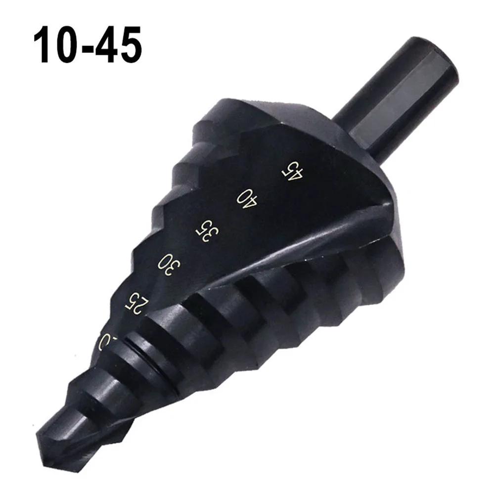 10-45mm HSS Spiral Step Drill Bit Woodworking Hole Drill Tools Nitrogen Milling Cutter For Woodworking Metal Core Hole Opener
10-45mm HSS Spiral Step Drill Bit Woodworking Hole Drill Tools Nitrogen Milling Cutter For Woodworking Metal Core Hole Opener