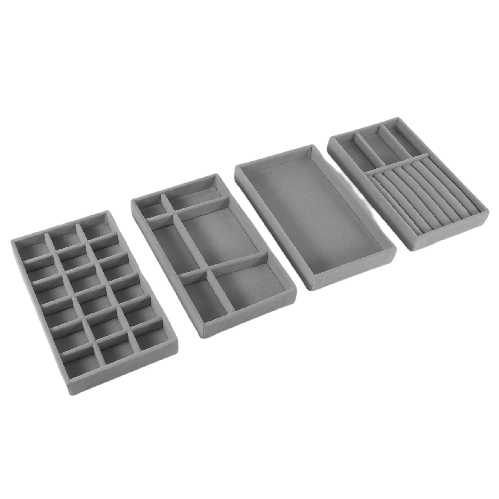Jewelry Tray Storage Box Stackable, 4 Pcs/Set Drawer Storage Box, Removable Bracelet Earring Display Necklace
Jewelry Tray Storage Box Stackable, 4 Pcs/Set Drawer Storage Box, Removable Bracelet Earring Display Necklace