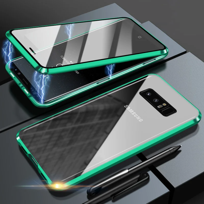 Double-sided Magnetic 360 Protect Case For Samsung Note8 9 10 Tempered Glass Metal Cover
Double-sided Magnetic 360 Protect Case For Samsung Note8 9 10 Tempered Glass Metal Cover