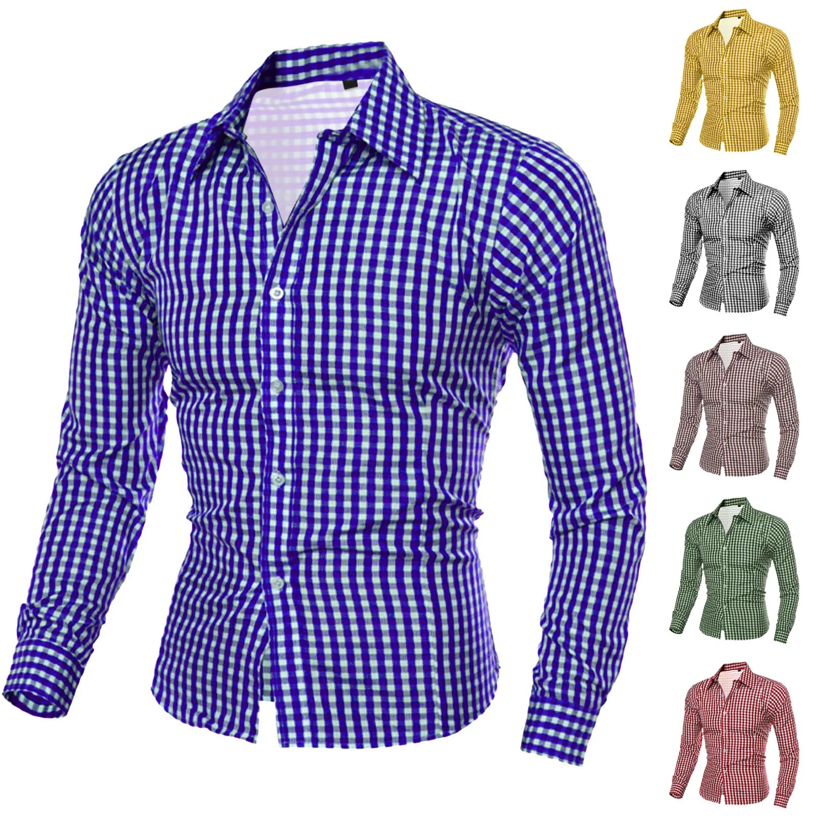 Plaid Men'S Casual Shirts Autumn Long Sleeve Cotton Fabric Black Red Young Clothes Streetware Regular Fit Dress Clothes Blouse
Plaid Men'S Casual Shirts Autumn Long Sleeve Cotton Fabric Black Red Young Clothes Streetware Regular Fit Dress Clothes Blouse
