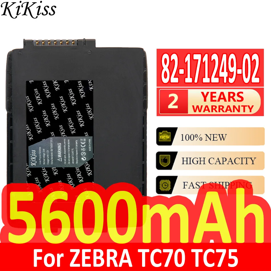 KiKiss Replacement Battery 82-171249-02 82-171249-01 For ZEBRA TC70 TC75 Symbol Scanner Battery Large Capacity 5600mAh Batteria
KiKiss Replacement Battery 82-171249-02 82-171249-01 For ZEBRA TC70 TC75 Symbol Scanner Battery Large Capacity 5600mAh Batteria