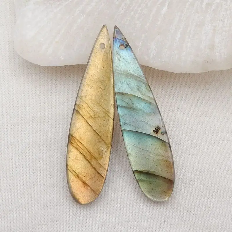 Natural Stone Labradorite Fashion Earring Bead For Women,44x11x4mm 6g Semiprecious Jewelry Accessories
Natural Stone Labradorite Fashion Earring Bead For Women,44x11x4mm 6g Semiprecious Jewelry Accessories