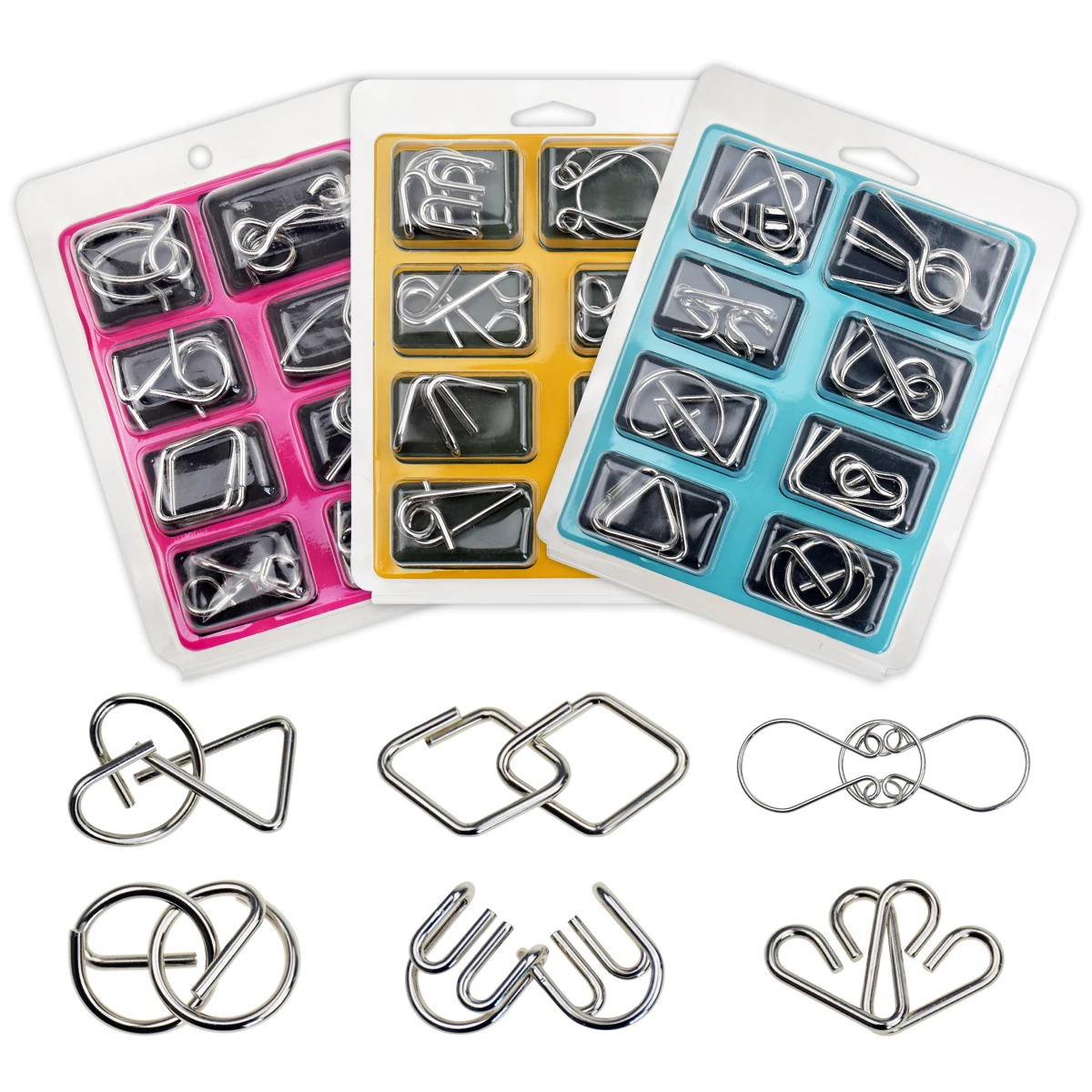 8pcs/Set Metal Montessori Puzzle Wire IQ Mind Brain Teaser Puzzles Kids Educational Interactive Game Toys for Children Adults 
8pcs/Set Metal Montessori Puzzle Wire IQ Mind Brain Teaser Puzzles Kids Educational Interactive Game Toys for Children Adults