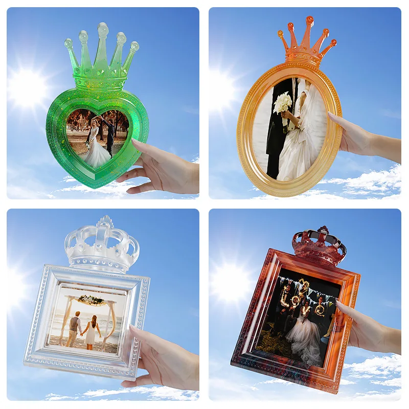 

Silicone Molds Casting Molds for Epoxy Resin Love Square Oval Retro Crown Picture Frame Decoration Silicone Mold for Gypsum Form