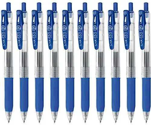 10 pcs Zebra Sarasa JJ15 Clip 0.5 Retractable Gel Ink Pen Rubber Grip 0.5mm Blue/Black/Red/Dark Blue Ink Value Set
10 pcs Zebra Sarasa JJ15 Clip 0.5 Retractable Gel Ink Pen Rubber Grip 0.5mm Blue/Black/Red/Dark Blue Ink Value Set
