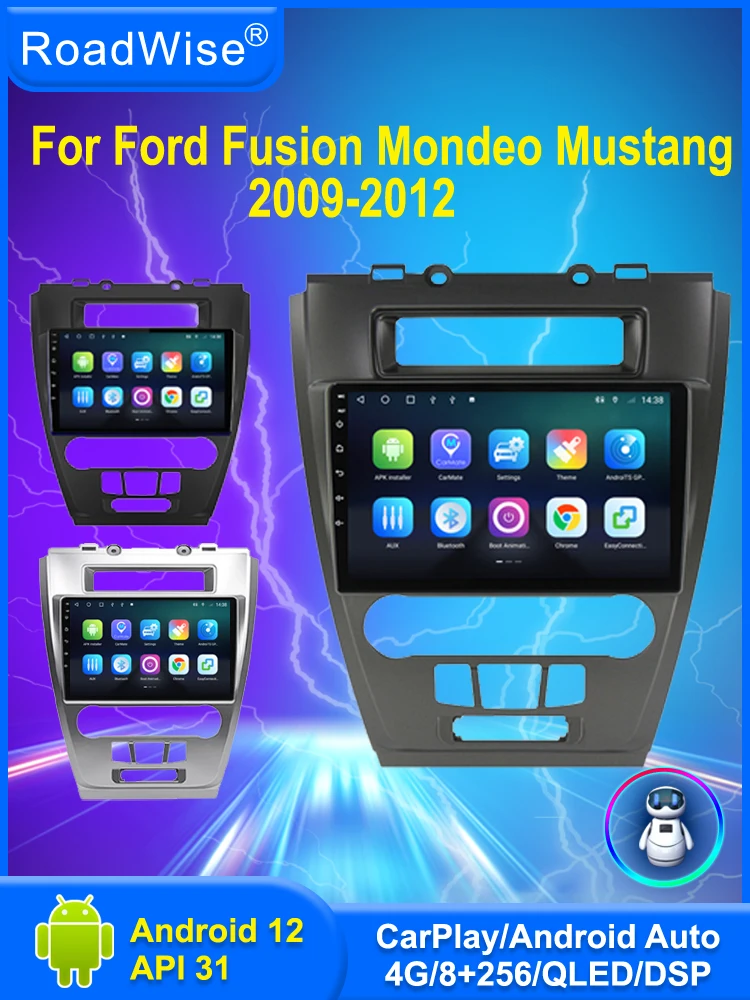 

Roadwise 8+256 Android 12 Car Radio For Ford Fusion Mondeo Mustang 2009 - 2012 Multimedia Carplay 4G WIFI GPS DVD 2DIN Autoradio