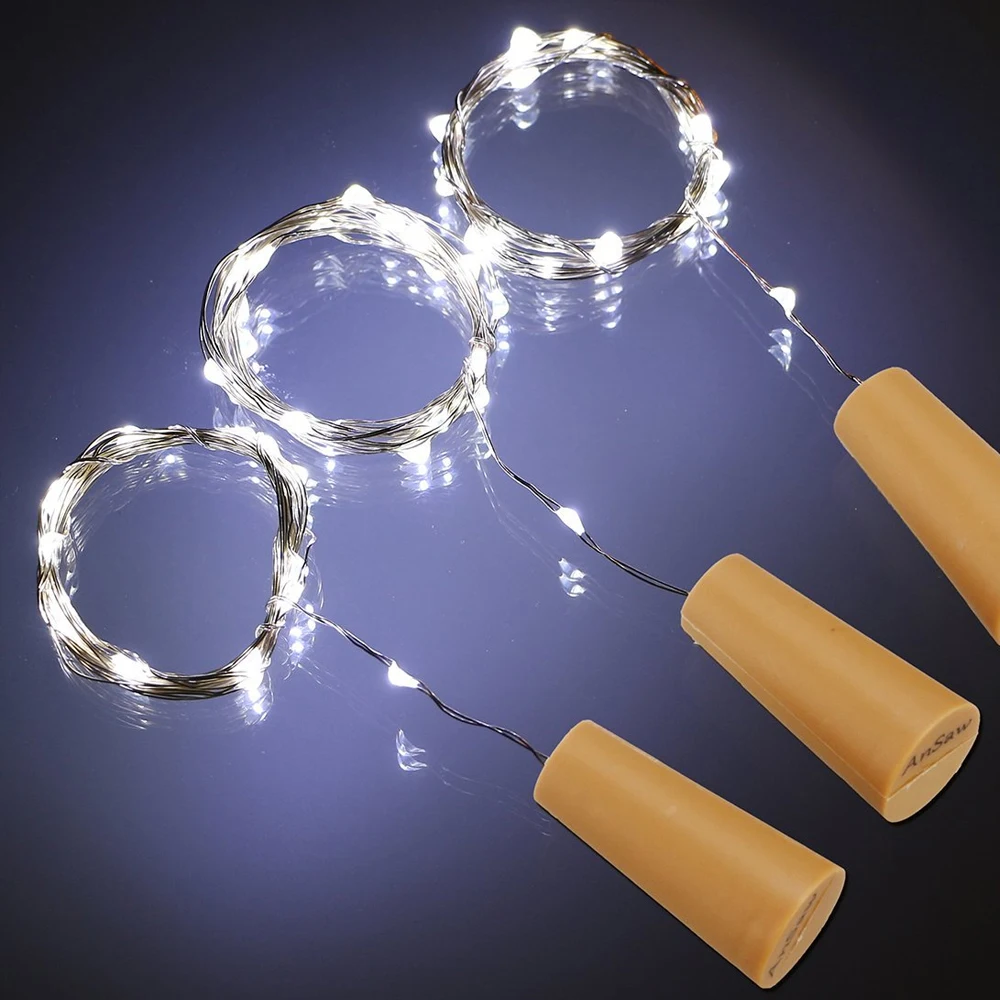 2M 20LED Wine Bottle Fairy String Lights Battery Cork Shaped Festival Wedding Party
2M 20LED Wine Bottle Fairy String Lights Battery Cork Shaped Festival Wedding Party