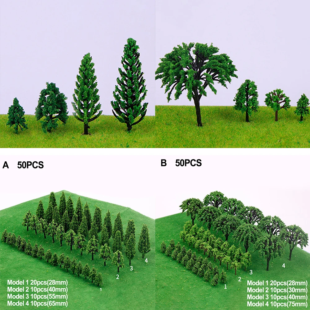 50PCS Miniature Trees Model Train Railroad Wargame Scenery Landscape Mixed Scale Model Trees DIY Building Scenery Accessries
50PCS Miniature Trees Model Train Railroad Wargame Scenery Landscape Mixed Scale Model Trees DIY Building Scenery Accessries