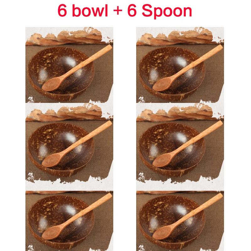 Natural Coconut Bowl set With Spoon Wooden Kitchen Item Utensils 12-15cm Fruit Decoration Salad Dessert Soup Bowl Tableware Sets
Natural Coconut Bowl set With Spoon Wooden Kitchen Item Utensils 12-15cm Fruit Decoration Salad Dessert Soup Bowl Tableware Sets