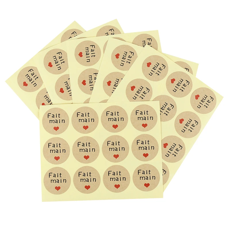 10 Sheet Round Natural Kraft Paper Sticker French Fait Main Hand Made with Love Sticker Scrapbook Gift Package Stationery Label
10 Sheet Round Natural Kraft Paper Sticker French Fait Main Hand Made with Love Sticker Scrapbook Gift Package Stationery Label