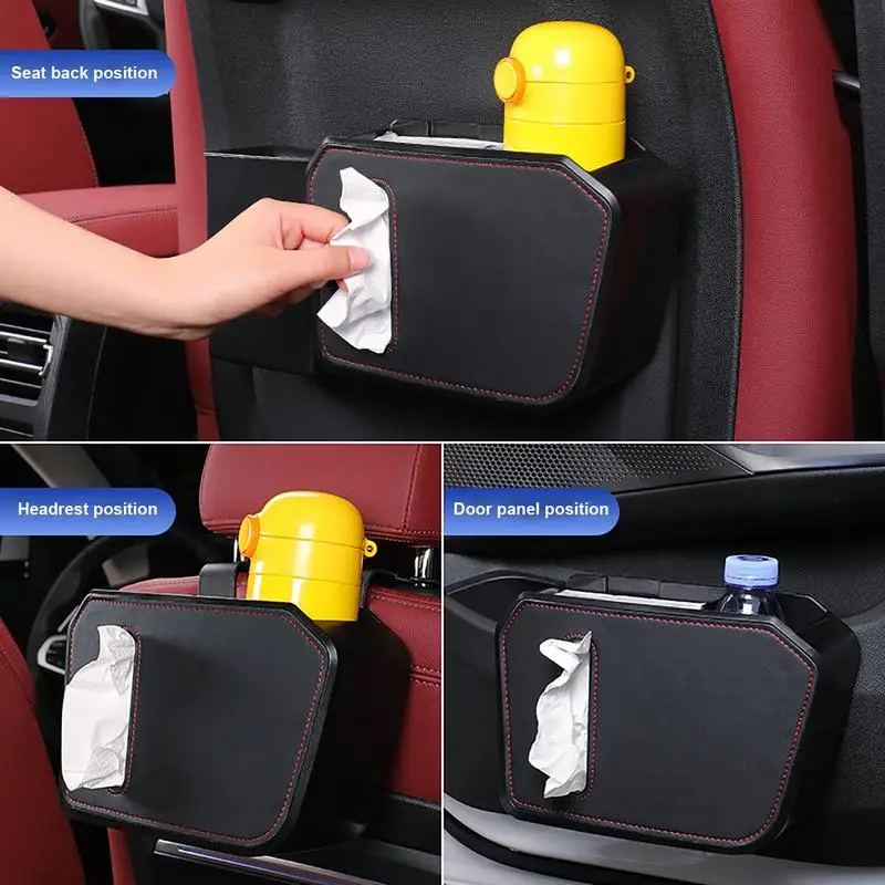 Car Seat Back Tissue Box Multifunctional Backseat Trash Space-Saving With Cup Holder 3-in-1 Car Interior Organizer For Travel
Car Seat Back Tissue Box Multifunctional Backseat Trash Space-Saving With Cup Holder 3-in-1 Car Interior Organizer For Travel