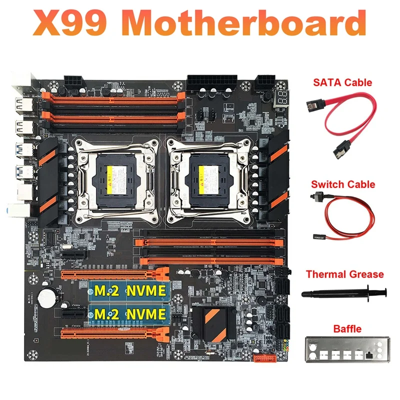 Материнская плата с двойным процессором X99 PCB + кабель SATA + кабель переключателя + перегородка + термопаста DDR4 LGA 2011 поддержка материнской плат...
Материнская плата с двойным процессором X99 PCB + кабель SATA + кабель переключателя + перегородка + термопаста DDR4 LGA 2011 поддержка материнской плат...