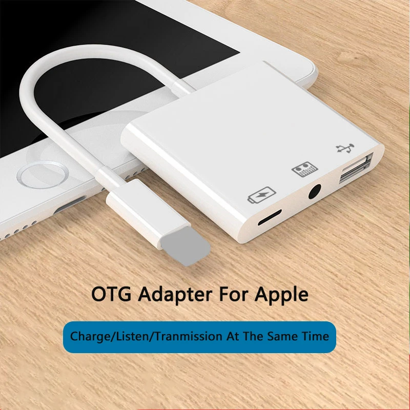USB 3.0 Camera Adapter 3 In 1 Lightning To 3.5 mm Headphone Jack Audio Sound Card For iPhone iPad Keyboard Mouse Data Transfer
USB 3.0 Camera Adapter 3 In 1 Lightning To 3.5 mm Headphone Jack Audio Sound Card For iPhone iPad Keyboard Mouse Data Transfer