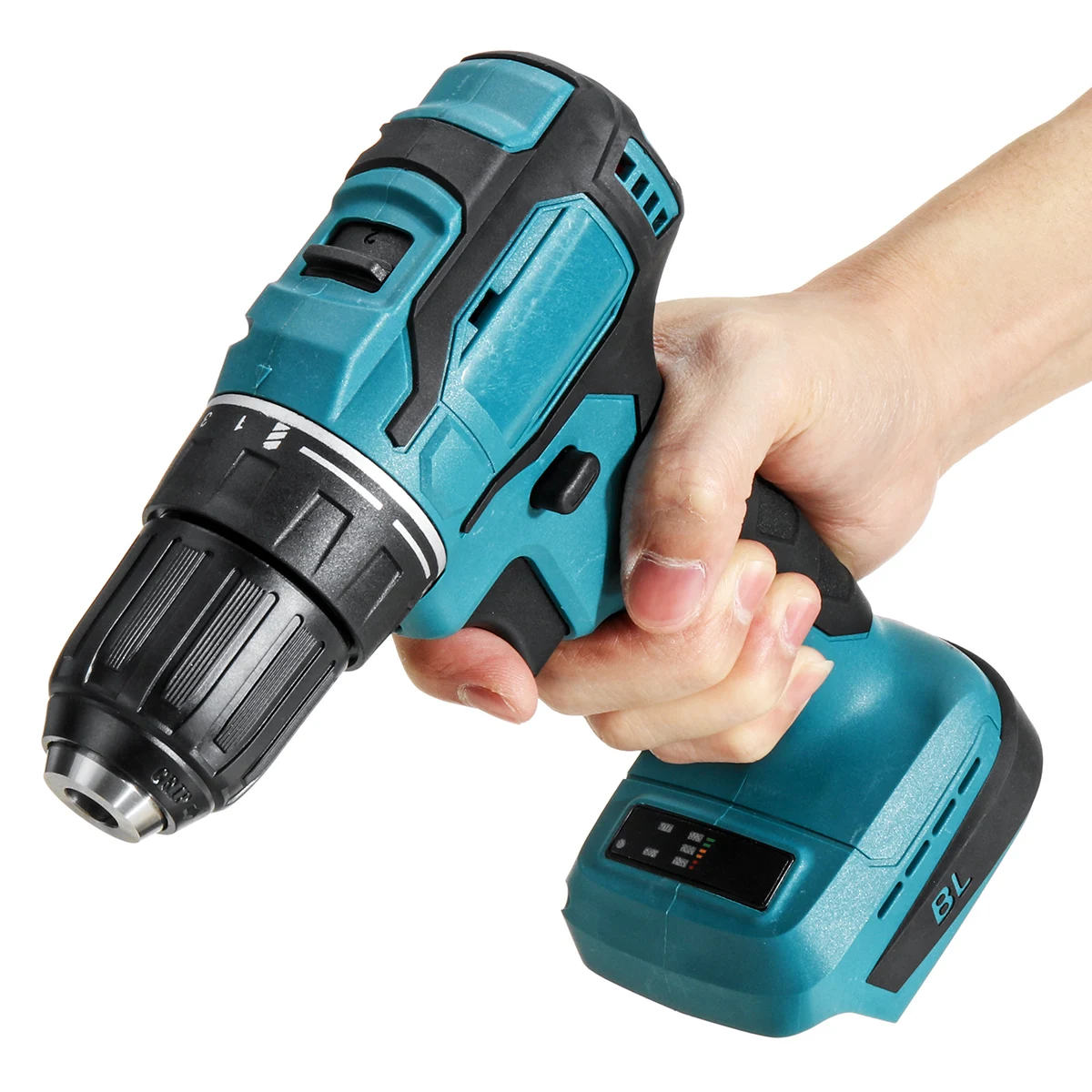 

13mm 90N.m Electric Cordless Brushless Impact Drill Rechargable 1800rpm Hammer Drill Screwdriver for Makita 18V Battery