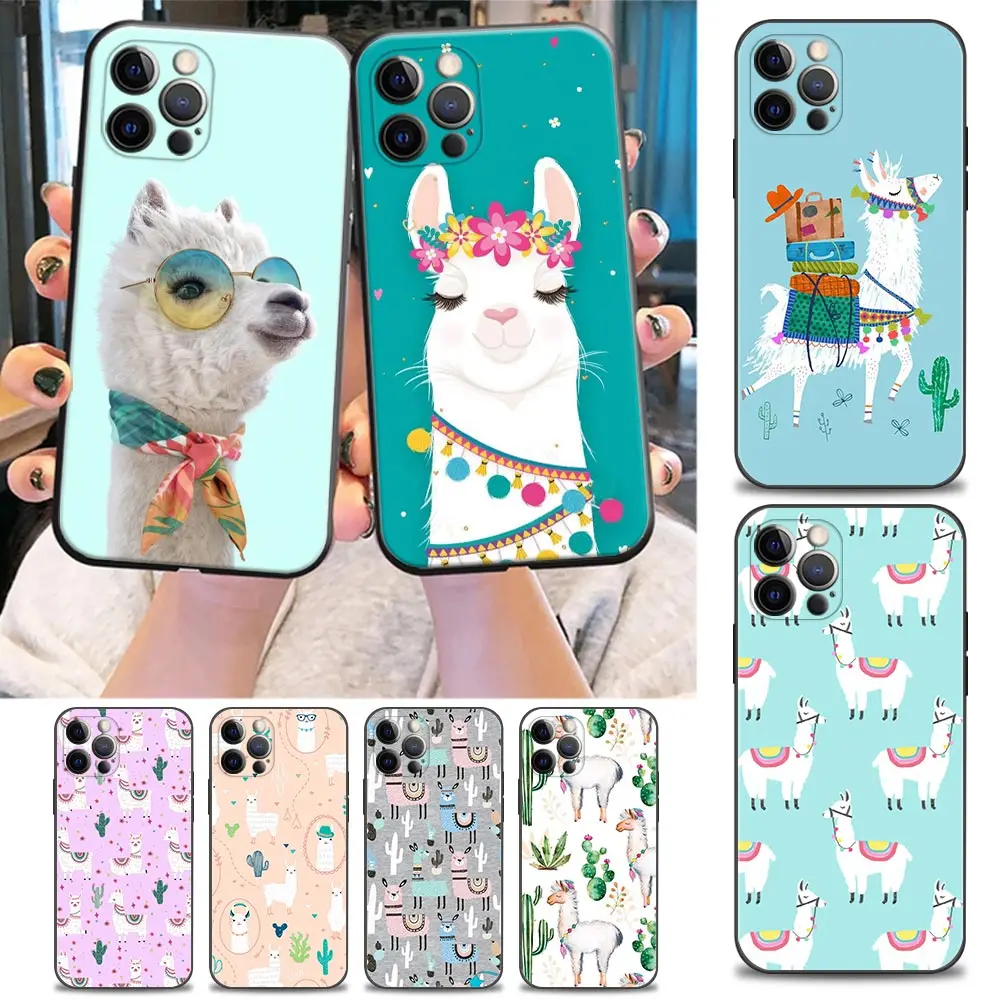 Llama Alpaca Animal Phone Case for iPhone 11 12 13 Pro Max 7 8 SE XR XS Max 5 5s 6 6s Plus Black Soft Case Cover
Llama Alpaca Animal Phone Case for iPhone 11 12 13 Pro Max 7 8 SE XR XS Max 5 5s 6 6s Plus Black Soft Case Cover
