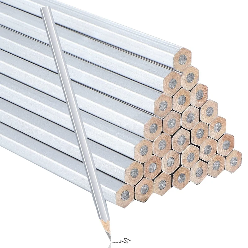 48 Packs Silver Hex Pencil Metallic Construction Pencils Welding Supplies And Accessories Construction Marking Tools
48 Packs Silver Hex Pencil Metallic Construction Pencils Welding Supplies And Accessories Construction Marking Tools