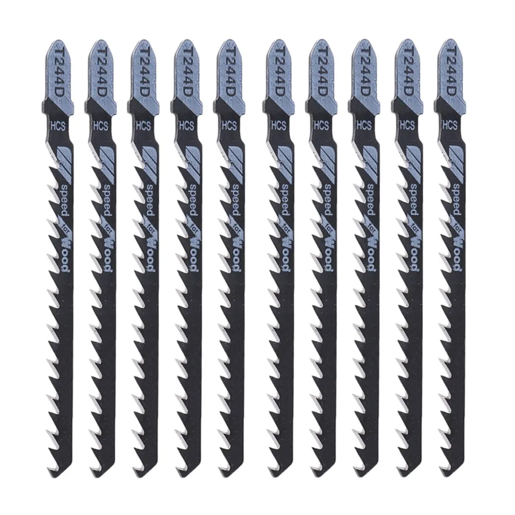 10Pcs HCS Jig Saw Blades T244D For High Speed Wood Board Plastic Any Material Cutting 100mm Handy Saw Jig Saw Blades Tool
10Pcs HCS Jig Saw Blades T244D For High Speed Wood Board Plastic Any Material Cutting 100mm Handy Saw Jig Saw Blades Tool