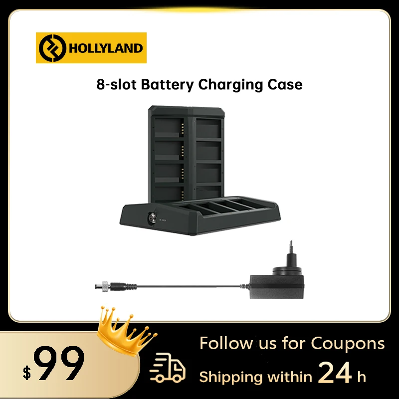 

Hollyland Accessories Solidcom C1 8-slot Battery Charging Case EU AU UK US JP Standard