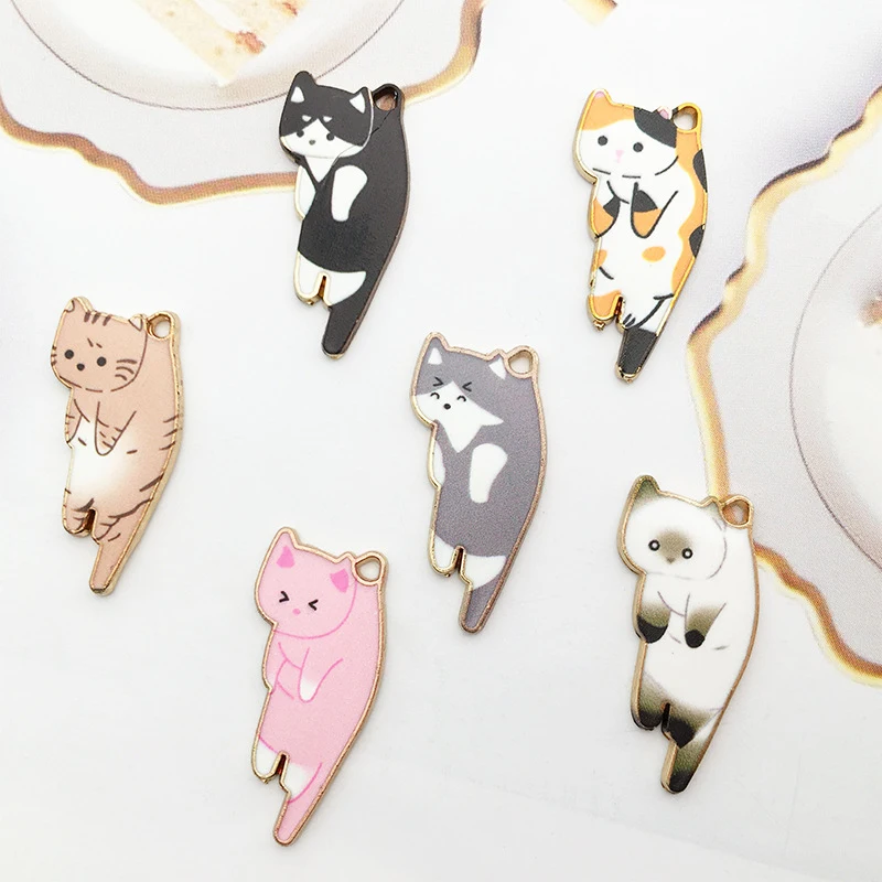 10pcs/lot Cartoon Animal Cat Metal Charms Enamel Cat Charms Pendant DIY Jewelry Making Necklace Keychain Crafts
10pcs/lot Cartoon Animal Cat Metal Charms Enamel Cat Charms Pendant DIY Jewelry Making Necklace Keychain Crafts