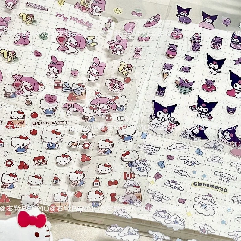 Sanrio Melody Kuromi Transparent PVC Sticker Creative Mobile Phone Sticker Cute Children DIY Material Waterproof Sticker Gift 
Sanrio Melody Kuromi Transparent PVC Sticker Creative Mobile Phone Sticker Cute Children DIY Material Waterproof Sticker Gift